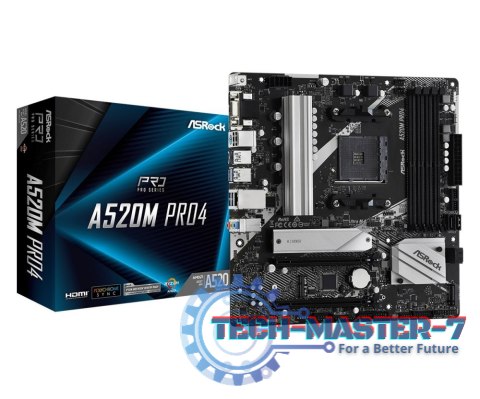Płyta główna ASROCK A520M PRO4 Socket AM4 MICRO ATX
