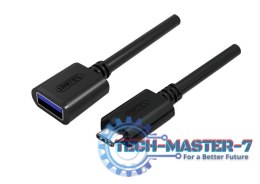 Adapter UNITEK Y-C476BK Czarny Y-C476BK USB Typ C (wtyk)- USB Typ A (gniazdo)
