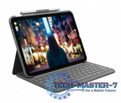 Etui z klawiaturą LOGITECH Etui z klawiaturą Slim Folio do iPada 10-tej generacji UK szare 920-011429