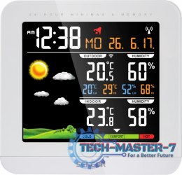 Stacja meteo SWS 5600 Biała zegar budzik