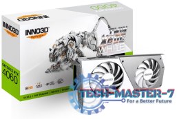 Karta graficzna INNO3D GeForce RTX 4060 TWIN X2 OC WHITE 8GB GDDR6 (N40602-08D6X-173051W)