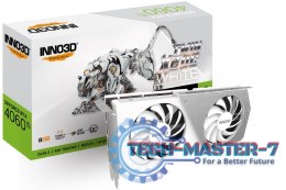Karta graficzna INNO3D GeForce RTX 4060 Ti TWIN X2 OC WHITE 8GB GDDR6 (N406T2-08D6X-171153W)