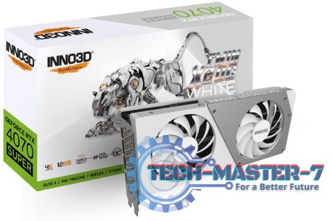 Karta graficzna INNO3D GeForce RTX 4070 SUPER TWIN X2 OC WHITE (N407S2-126XX-186162W)
