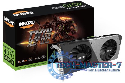 Karta graficzna INNO3D GeForce RTX 4070 SUPER Twin X2 OC 12GB GDDR6X (N407S2-126XX-186162N)