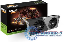 Karta graficzna INNO3D GeForce RTX 4070 TWIN X2 12 GB GDDR6X DLSS 3 (N40702-126X-185252N)