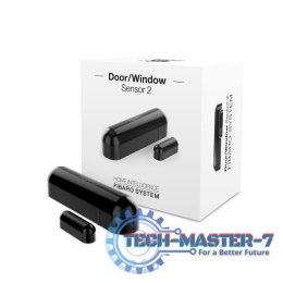 Fibaro Sensor 2 Czujnik otwarcia drzwi/okna i temperatury wewnętrzny czarny
