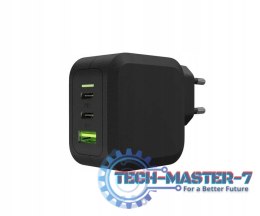 Ładowarka sieciowa PowerGaN 65W PD 3.0 QC 3.0 2xUSB-C 1xUSB-A