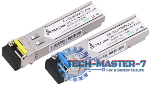 EXTRALINK SFP 1.25G WDM 1310/1550NM SM 20KM LC DDM - PAIR