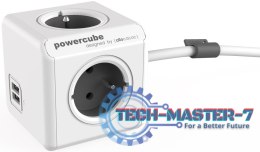 Listwa zasilająca PowerCube Extended USB 1,5m 2402GY/FREUPC Szara