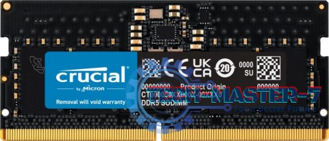 Pamięć CRUCIAL (SODIMM/DDR5/8 GB/5600MHz/46CL/SINGLE)