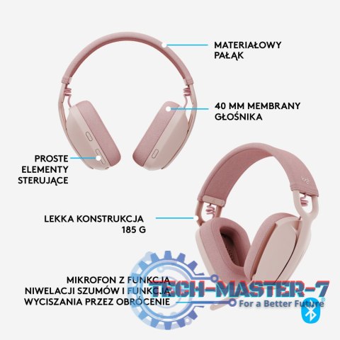 Słuchawki bezprzewodowe LOGITECH 981-001224 (Różowy) Słuchawki bezprzewodowe LOGITECH 981-001224 (Różowy)