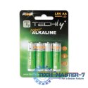 Baterie TECHLY Alkaliczna AA (LR06, FR6, R6, 15A, MN1500, AM3, UM3, HP7) Blister 306974