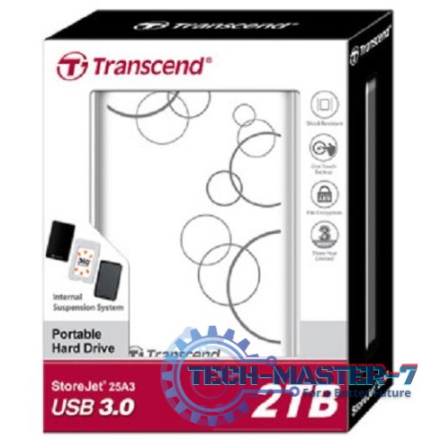Dysk twardy zewnętrzny TRANSCEND StoreJet 25A3 2 TB Biały S2TSJ25A3W TS2TSJ25A3W Dysk twardy zewnętrzny TRANSCEND StoreJet 25A3 2 TB Biały S2TSJ25A3W TS2TSJ25A3W