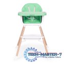 Fotelik krzesełko do karmienia dzieci 2w1 zielony ECOTOYS ECOTOYS