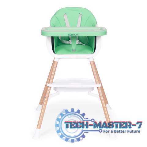 Fotelik krzesełko do karmienia dzieci 2w1 zielony ECOTOYS ECOTOYS Fotelik krzesełko do karmienia dzieci 2w1 zielony ECOTOYS ECOTOYS