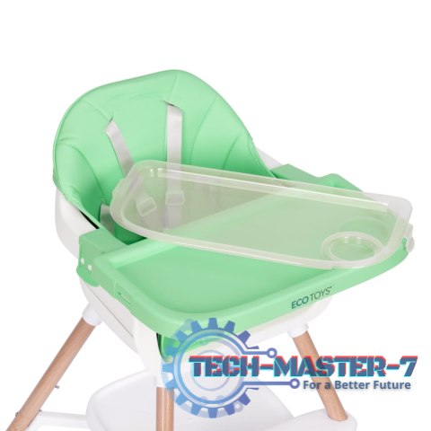 Fotelik krzesełko do karmienia dzieci 2w1 zielony ECOTOYS ECOTOYS Fotelik krzesełko do karmienia dzieci 2w1 zielony ECOTOYS ECOTOYS