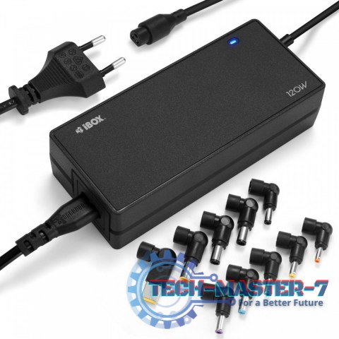 IUZA120WA Zasilacz sieciowy IBOX 120W Wymienne końcówki IUZA120WA Zasilacz sieciowy IBOX 120W Wymienne końcówki