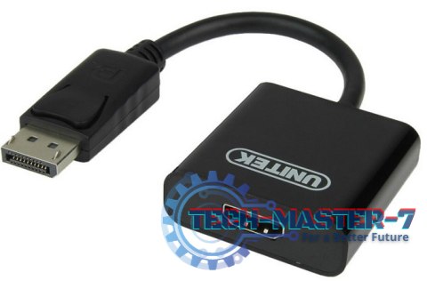 Adapter UNITEK DisplayPort (M) - HDMI (F) USB - HDMI Y-5118DA