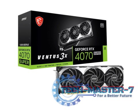 Karta graficzna MSI GeForce RTX 4070 SUPER 12G VENTUS 3X OC GDDRX6 (RTX 4070 SUPER 12G VENTUS 3X OC)