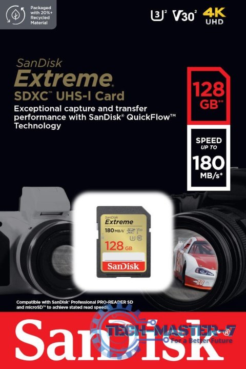 Karta pamięci SANDISK 128 GB Opakowanie Karta pamięci SANDISK 128 GB Opakowanie