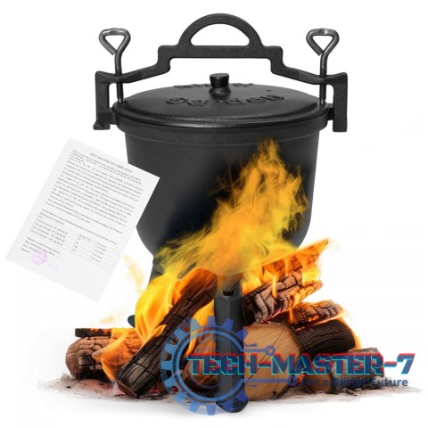 Kociołek żeliwny stojący 8L garnek myśliwski ognisko grill MultiGarden MULTI GARDEN Kociołek żeliwny stojący 8L garnek myśliwski ognisko grill MultiGarden MULTI GARDEN