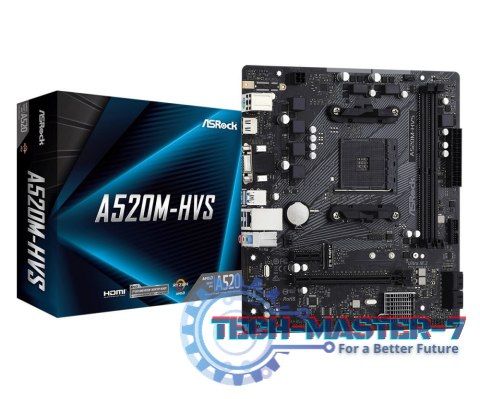 Płyta główna ASROCK A520M-HVS Socket AM4 MICRO ATX