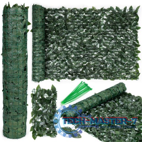 Sztuczny żywopłot 300x100 cm bluszcz zielona ściana maskująca MULTI GARDEN