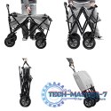 Wózek plażowy transportowy ogrodowy składany niebieski 48x90 cm MultiGarden MULTI GARDEN