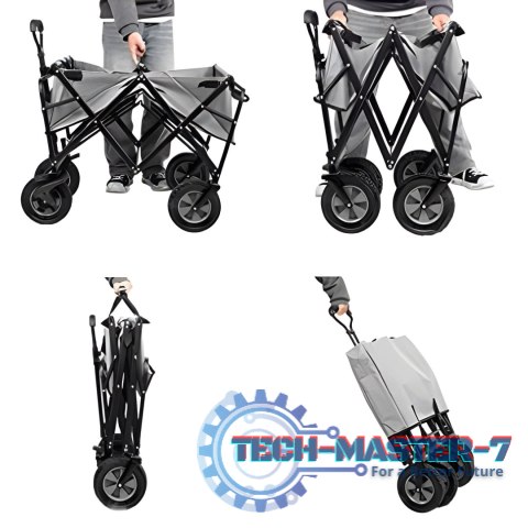 Wózek plażowy transportowy ogrodowy składany niebieski 48x90 cm MultiGarden MULTI GARDEN Wózek plażowy transportowy ogrodowy składany niebieski 48x90 cm MultiGarden MULTI GARDEN