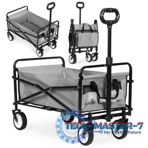 Wózek plażowy transportowy ogrodowy składany szary 48x90 cm MultiGarden MULTI GARDEN