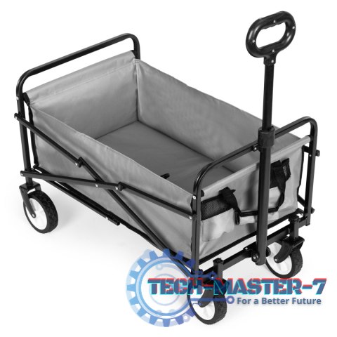 Wózek plażowy transportowy ogrodowy składany szary 48x90 cm MultiGarden MULTI GARDEN Wózek plażowy transportowy ogrodowy składany szary 48x90 cm MultiGarden MULTI GARDEN