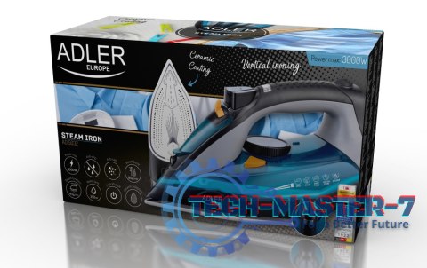 Żelazko parowe ADLER AD 5032 (3000W /Niebiesko-czarny) Żelazko parowe ADLER AD 5032 (3000W /Niebiesko-czarny)