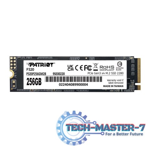 Dysk SSD M.2 PATRIOT Viper P320 NVMe 256GB Viper (M.2 2280″ /256 GB /PCIe Gen3 x4 /2200MB/s /1200MB/s)