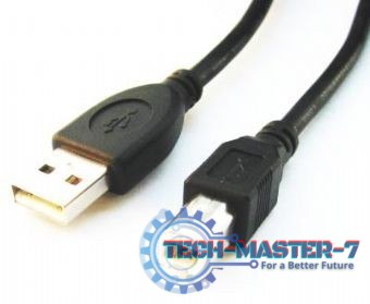 Kabel USB 2.0 typu AB AM-BM 1.8m czarny