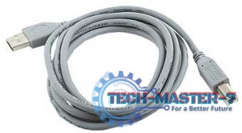 Kabel USB 2.0 typu AB AM-BM 1.8m szary