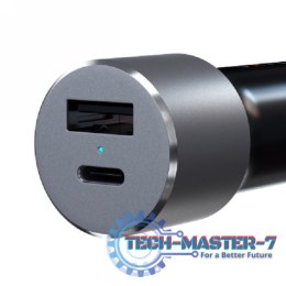 Ładowarka samochodowa SATECHI 1x USB Typ A Czarno-szary ST-TCPDCCM