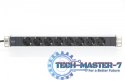 Listwa zasilająca PDU 19" RACK 8xSchuko, 2m 1xSchuko, 16A, aluminiowa