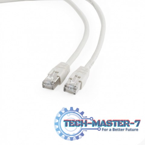Patch cord ekranowany FTP kat.6 osłonka zal. 5M szary Patch cord ekranowany FTP kat.6 osłonka zal. 5M szary