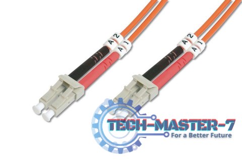 Patch cord światłowodowy FO LC/LC, dplx, MM 50/125, OM2, LSOH, 1m, pomarańczowy
