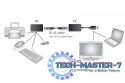 Przedłużacz/Extender USB 1.1 po skrętce Cat.5e/6 UTP/SFP do 45m, czarny, 20cm