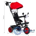 Rowerek trójkołowy dla dzieci spacerówka 3w1 obracane siedzisko daszek czerwony ECOTOYS ECOTOYS