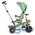 Rowerek trójkołowy spacerówka 2w1 obracane siedzisko składany daszek zielony - ECOTOYS ECOTOYS