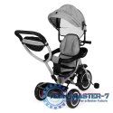 Trójkołowy rowerek spacerówka 2w1 obracane siedzisko składany daszek - szary ECOTOYS ECOTOYS