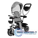 Trójkołowy rowerek spacerówka 2w1 obracane siedzisko składany daszek - szary ECOTOYS ECOTOYS