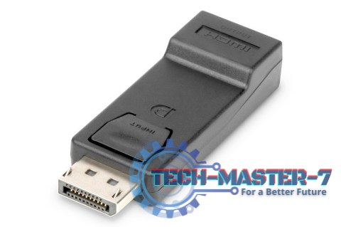 Adapter Displayport 1080p 60Hz FHD Typ DP/HDMI A M/Ż czarny Adapter Displayport 1080p 60Hz FHD Typ DP/HDMI A M/Ż czarny