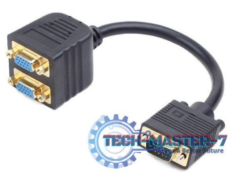Adapter GEMBIRD VGA(M) - 2 x VGA(F) VGA (wtyk)- 2x VGA (gniazdo) CC-VGAX2-20CM