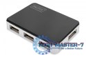 HUB/Koncentrator 4-portowy USB 2.0 HighSpeed, aktywny, czarno-srebrny