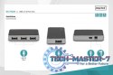 HUB/Koncentrator 4-portowy USB 2.0 HighSpeed, aktywny, czarno-srebrny