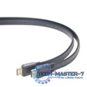 Kabel HDMI-HDMI v2.0 3D TV High Speed Ethernet 1M płaski (pozłacane końcówki)