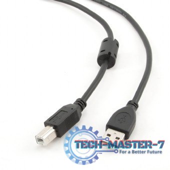 Kabel USB 2.0 typu AB AM-BM 4,5m FERRYT czarny